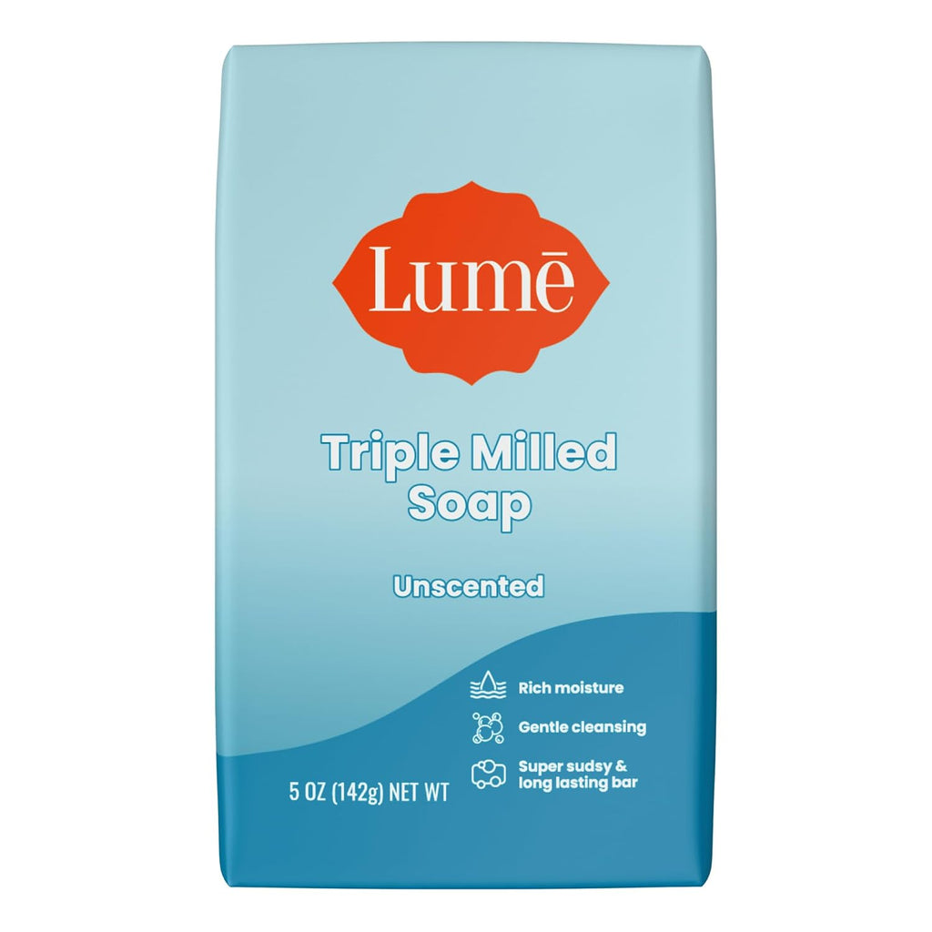 Triple Milled Bar Soap - Rich Moisture & Gentle Cleansing - Formulated Without Parabens or Phthalates. Skin Loving - 5 ounce (Unscented)