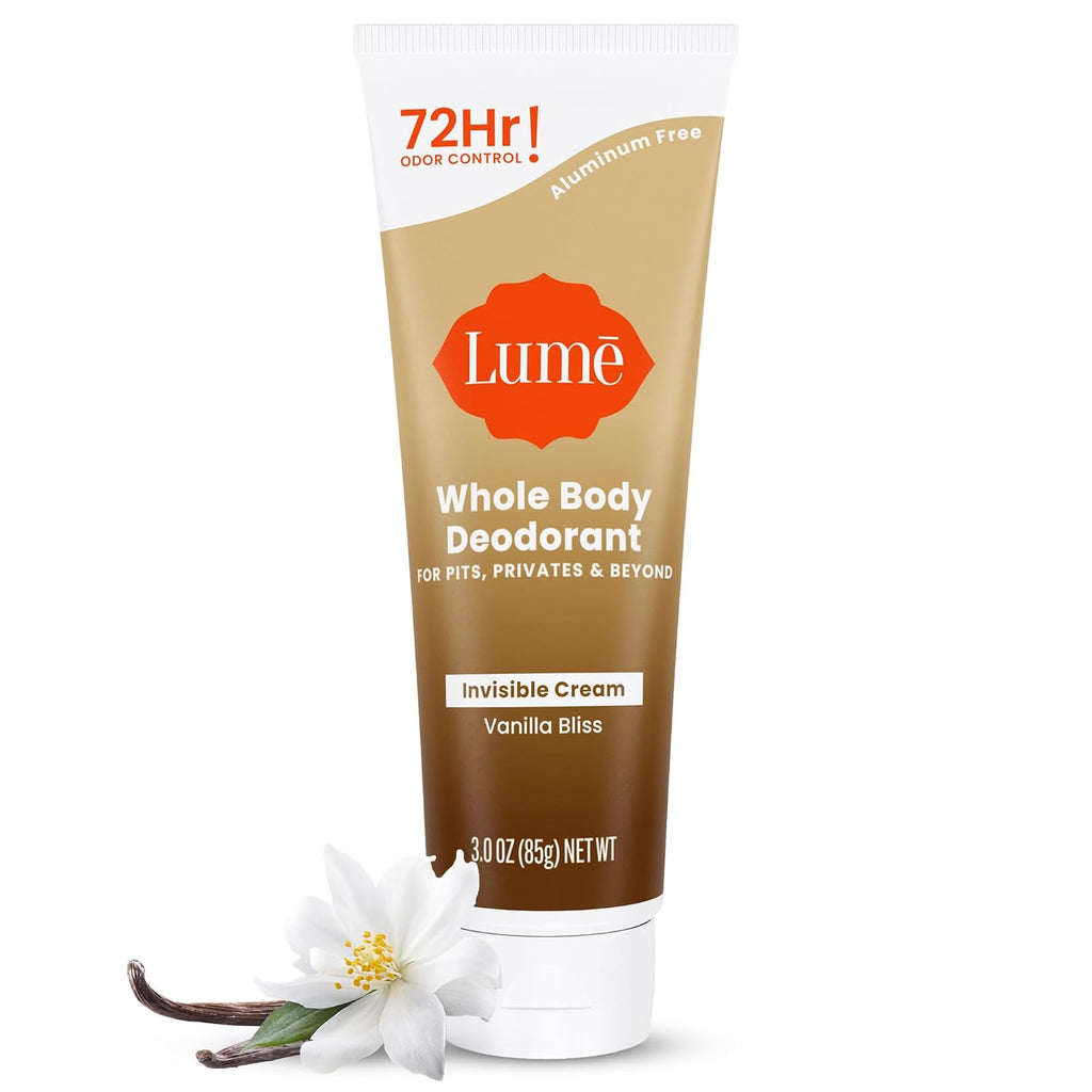 Whole Body Deodorant - Invisible Cream Tube - 72 Hour Odor Control - Doctor Developed - Aluminum Free. Baking Soda Free and Skin Loving - 3.0 Ounce (Vanilla Bliss)
