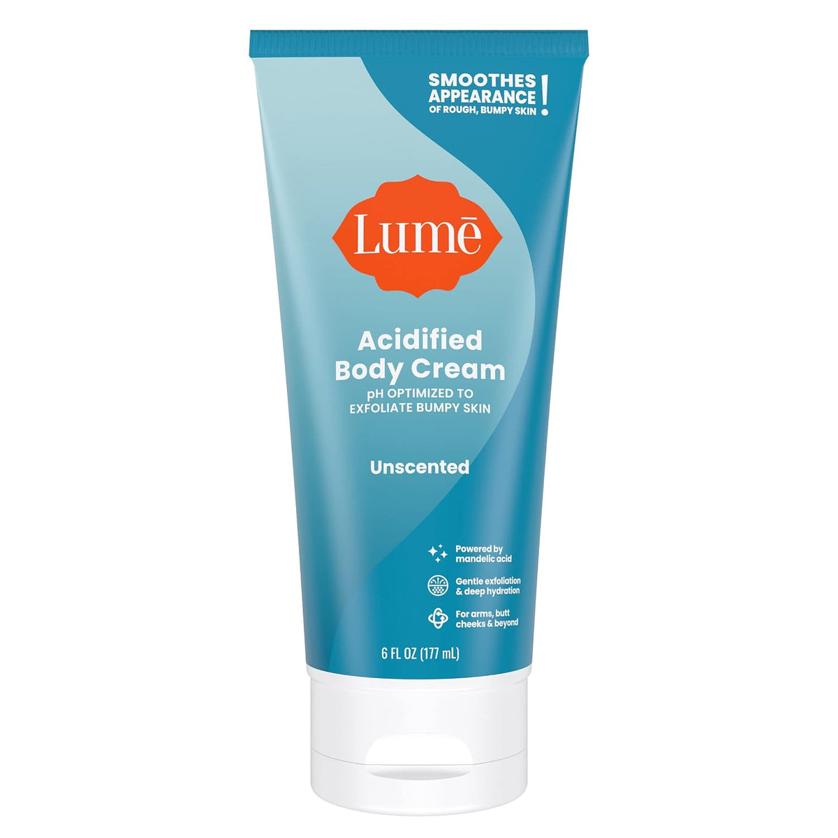 Acidified Body Cream - Smooth Appearance of Rough. Bumpy Skin - Paraben Free. Lanolin Free. Skin Safe - 6 ounce (Unscented)