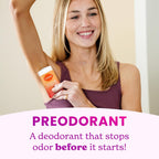 Whole Body Deodorant - Invisible Cream Tube and Solid Stick - 72 Hour Odor Control - Aluminum Free. Baking Soda Free. Skin Safe - 3.0 Ounce Tube and 2.6 Ounce Solid Stick Bundle (Clean Tangerine)