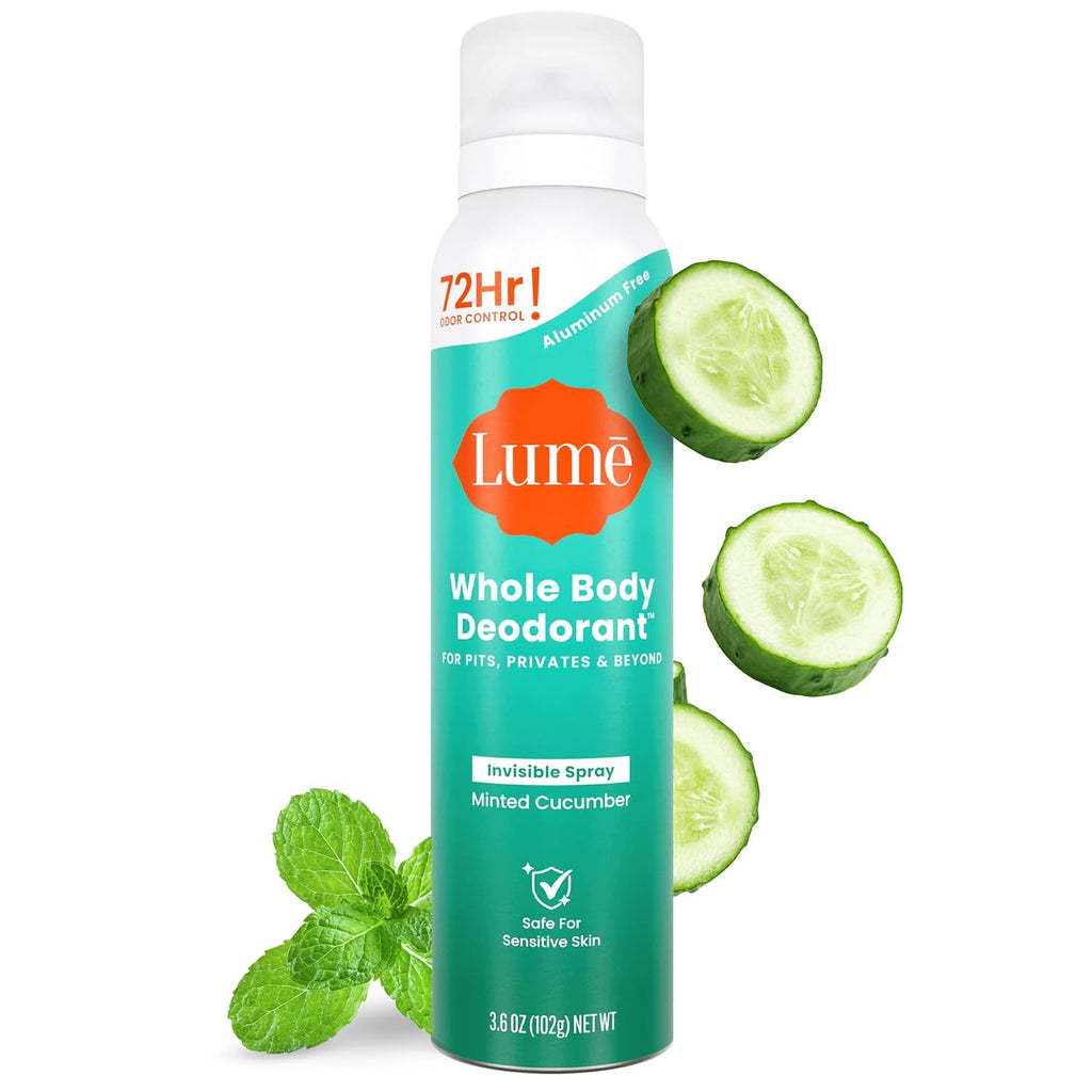 Invisible Spray Deodorant For Women - Whole Body Deodorant Spray - 72Hr Odor Control - Ozone Friendly - Aluminum Free & Baking Soda Free - Skin Loving. Low Irritation - 1pk (Minted Cucumber)