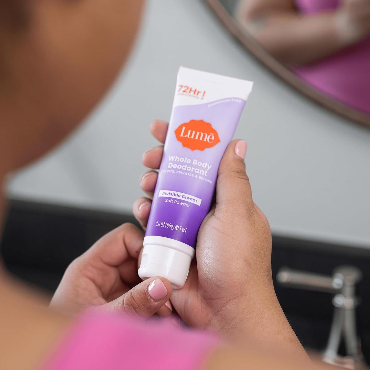 Whole Body Deodorant - Invisible Cream Tube - 72 Hour Odor Control - Aluminum Free. Baking Soda Free. Skin Safe - 3.0 ounce (Soft Powder)
