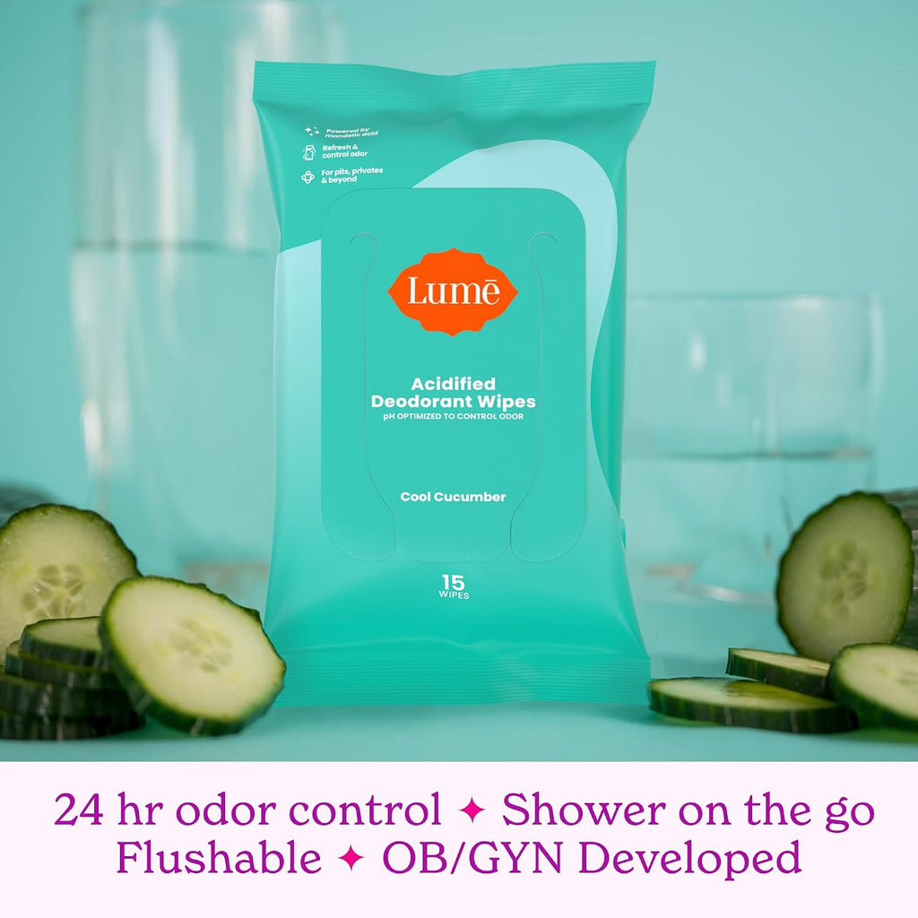 Whole Body Deodorant Plus Sweat Control - Smooth Cream Tube (Soft Powder) and Acidified Deodorant Wipes - 24 Hour Odor Control - Aluminum Free. Baking Soda Free. Skin Loving