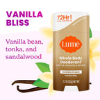 Whole Body Deodorant - Invisible Cream Stick - 72 Hour Odor Control - Doctor Developed - Aluminum Free. Baking Soda Free and Skin Loving - 2.2 Ounce (Pack of 2) (Vanilla Bliss)