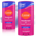 Deodorant Plus Sweat Control - Smooth Solid Stick - Extra Strength Antiperspirant - 72 Hour Odor And Sweat Control - Baking Soda Free. Skin Loving - 2.6 ounce (Soft Powder) Pack of 2