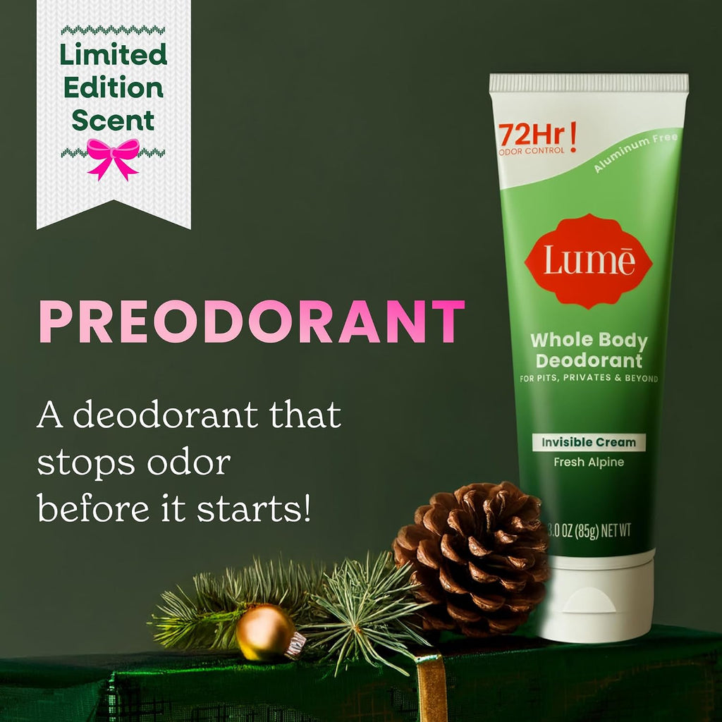 Whole Body Deodorant - Invisible Cream Tube - 72 Hour Odor Control - Doctor Developed - Aluminum Free. Baking Soda Free and Skin Loving - 3.0 Ounce. (Pack of 2) (Fresh Alpine)
