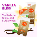 Whole Body Deodorant - Invisible Cream Tube and Solid Stick - 72 Hour Odor Control - Aluminum Free. Baking Soda Free. Skin Loving - 3.0 Ounce Tube and 2.6 Ounce Solid Stick Bundle (Vanilla Bliss)