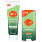 Whole Body Deodorant - Invisible Cream Tube and Solid Stick - 72 Hour Odor Control - Aluminum Free. Baking Soda Free. Skin Loving - 3.0 Ounce Tube and 2.6 Ounce Solid Stick Bundle (Fresh Alpine)
