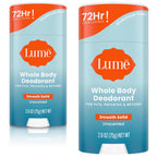 Whole Body Deodorant - Smooth Solid Stick - 72 Hour Odor Control - Aluminum Free. Baking Soda Free and Skin Safe - 2.6 Ounce (Pack of 2) (Unscented)