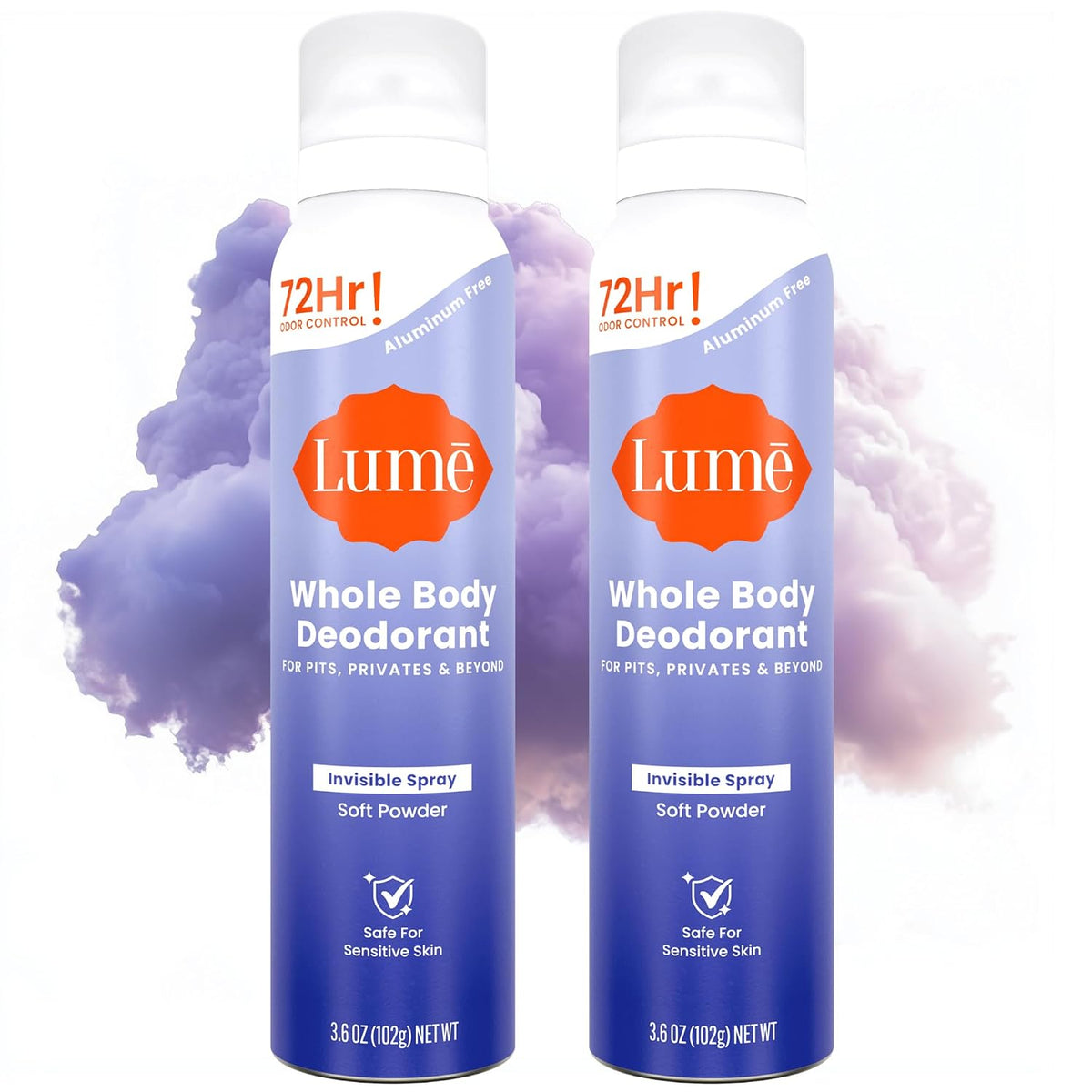 Invisible Spray Deodorant For Women - Whole Body Deodorant Spray - 72 Hr Odor Control - Ozone Friendly. Natural Propellant - Aluminum & Baking Soda Free. Skin Loving - 3.6 ounce (Soft Powder)
