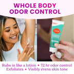 Whole Body Deodorant - Invisible Cream Tube - 72 Hour Odor Control - Aluminum Free. Baking Soda Free. Skin Safe - 3.0 ounce (Pack of 2) (Minted Cucumber)