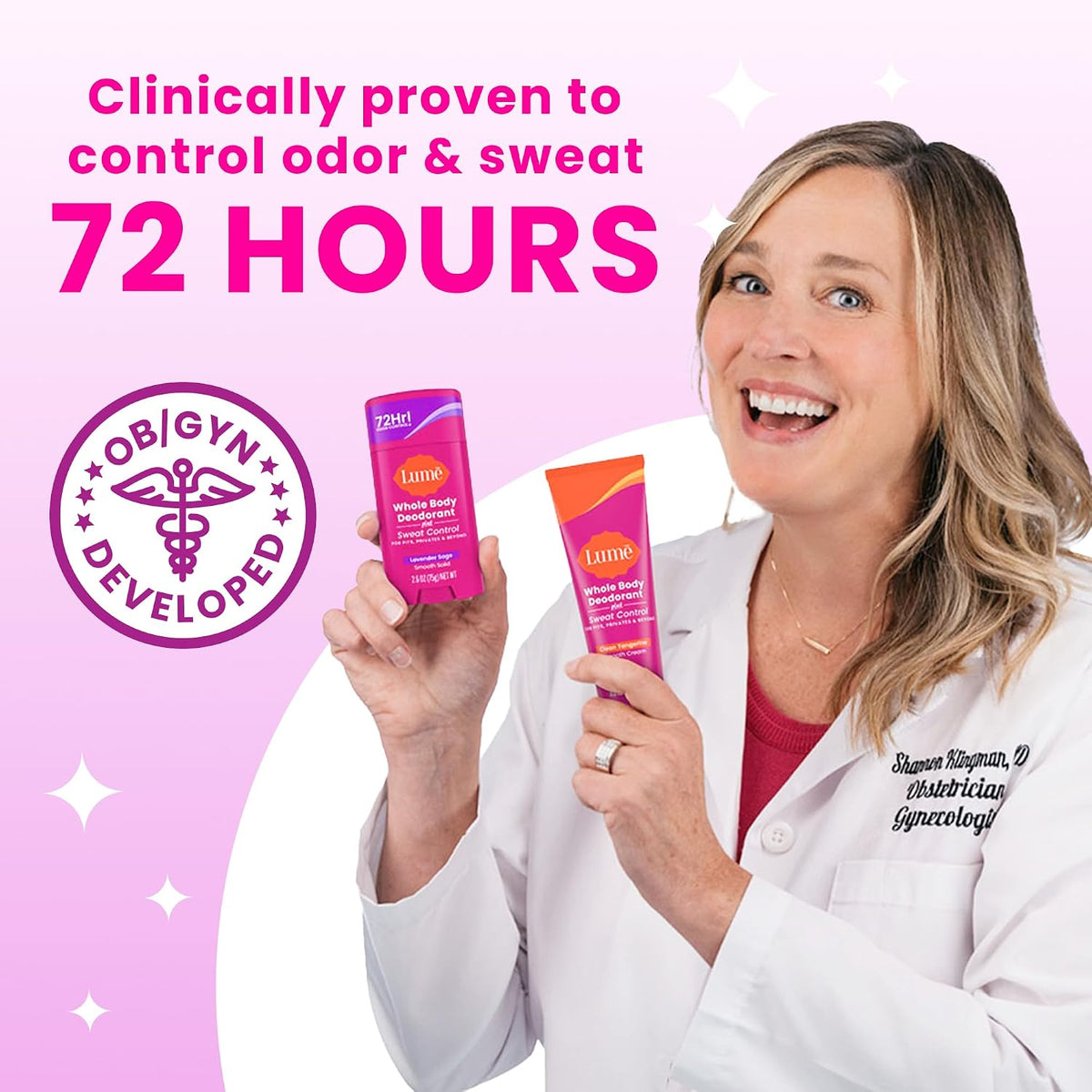 Whole Body Deodorant Plus Sweat Control - Smooth Cream Tube (Soft Powder) and Acidified Deodorant Wipes - 24 Hour Odor Control - Aluminum Free. Baking Soda Free. Skin Loving