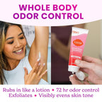 Whole Body Deodorant - Invisible Cream Tube - 72 Hour Odor Control - Aluminum Free. Baking Soda Free. Skin Safe - 3.0 ounce (Pack of 2) (Peony Rose)