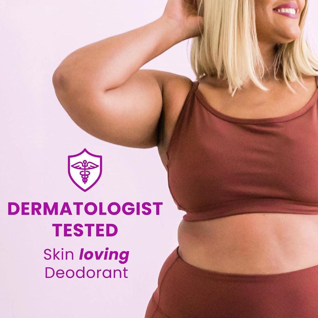 Deodorant Plus Sweat Control - Smooth Solid Stick - Extra Strength Antiperspirant - 72 Hour Odor And Sweat Control - Baking Soda Free. Skin Loving - 2.6 ounce (Soft Powder) Pack of 2