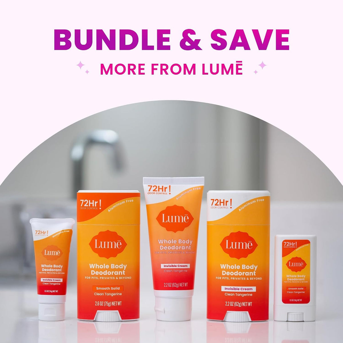 Whole Body Deodorant - Invisible Cream Tube - 72 Hour Odor Control - Aluminum Free. Baking Soda Free. Skin Safe - 3.0 ounce (Pack of 2) (Clean Tangerine)