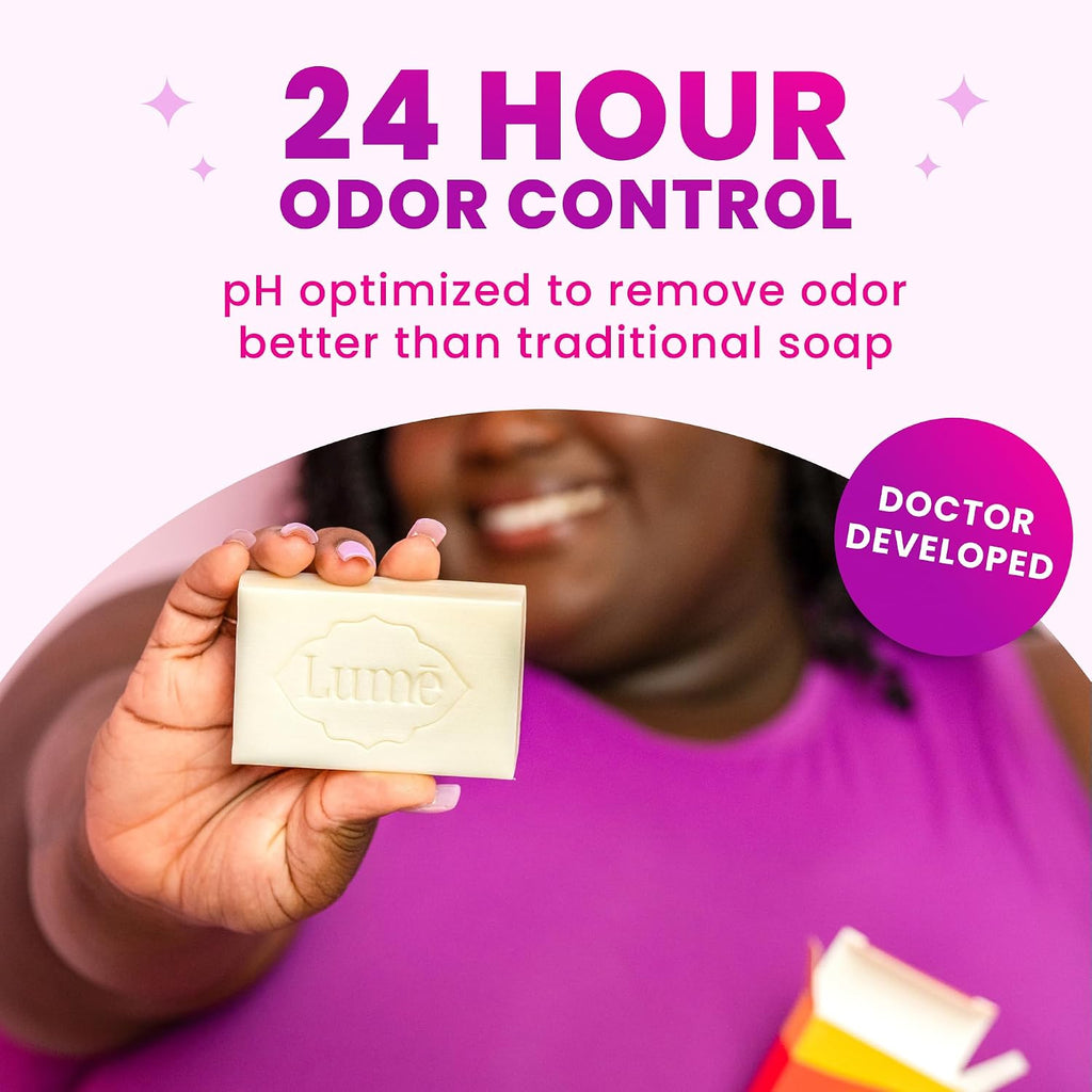 Acidified Body Cleansing Bar - 24 Hour Odor Control - Removes Odor Better than Soap - Moisturizing Formula - Formulated Without SLS or Parabens - OB/GYN Developed - 5 ounce (Unscented)
