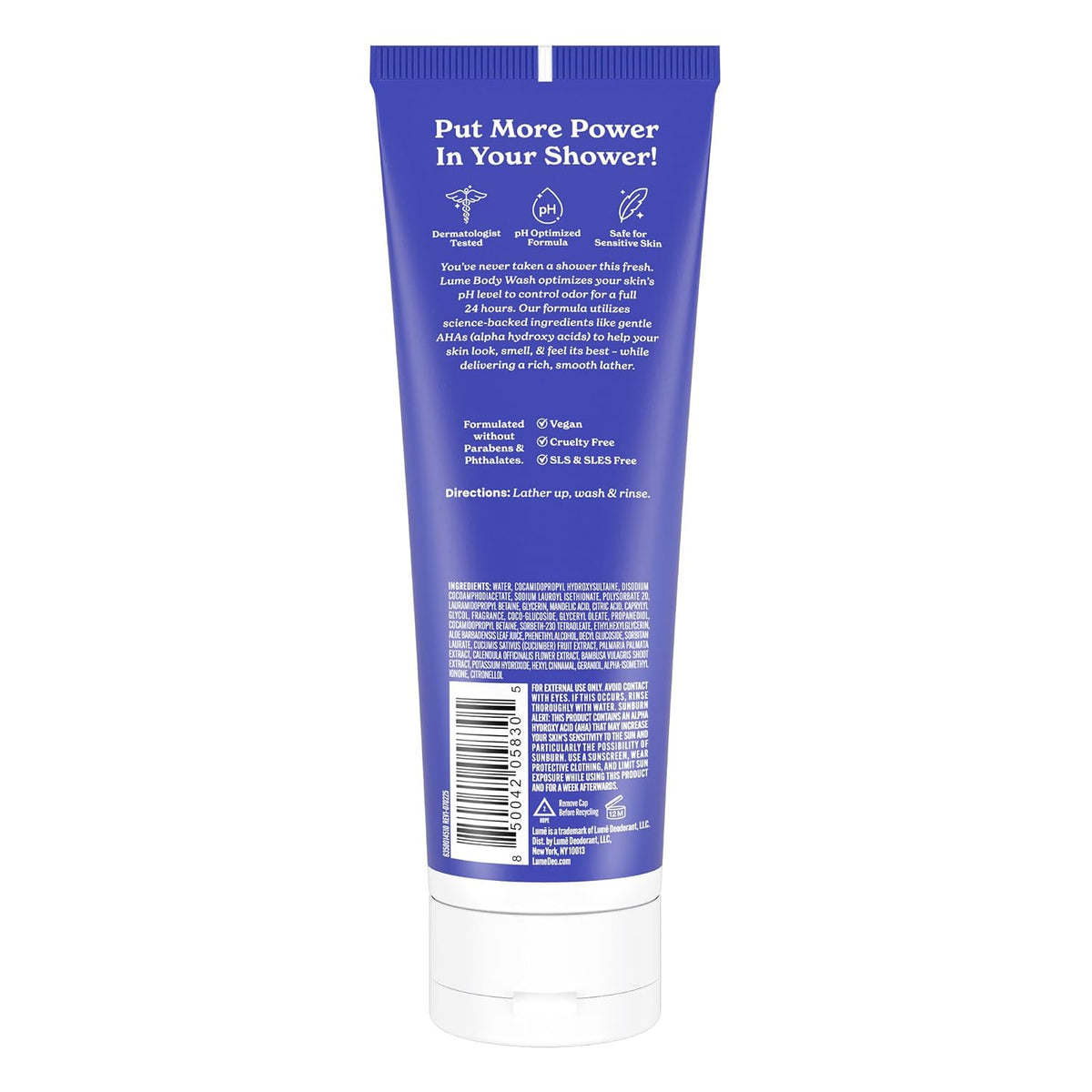Acidified Body Wash - 24 Hour Odor Control - Removes Odor Better than Soap - Hydrating Formula - Formulated Without SLS or Parabens - Safe For Sensitive Skin - 8.5 ounce (Soft Powder)