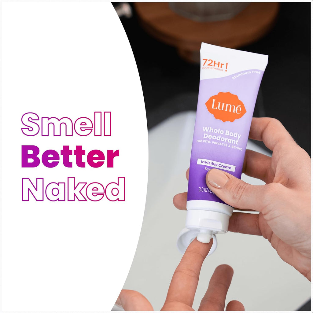 Whole Body Deodorant - Invisible Cream Tube - 72 Hour Odor Control - Aluminum Free. Baking Soda Free. Skin Safe - 3.0 ounce (Soft Powder)