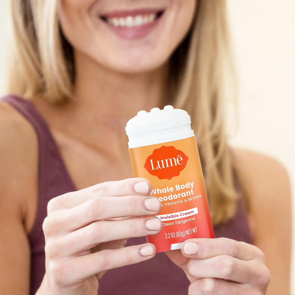 Whole Body Deodorant - Invisible Cream Stick - 72 Hour Odor Control - Aluminum Free. Baking Soda Free. Skin Safe - 2.2 Ounce (Pack of 2) (Clean Tangerine)