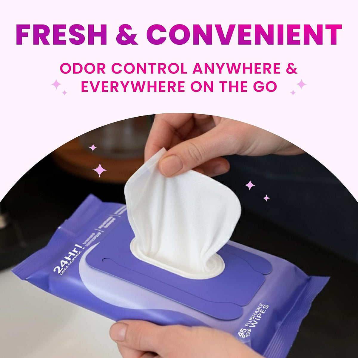 Acidified Deodorant Wipes - 24 Hour Odor Control - Whole Body Deodorant Wipes - Aluminum Free. Baking Soda Free. Skin Loving - Flushable - 15 Count - 3 Pack (Soft Powder)