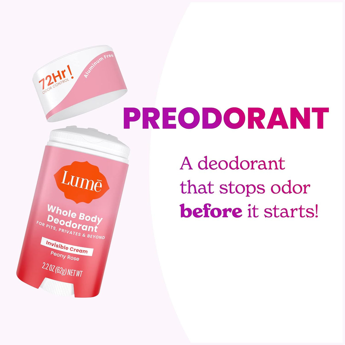 Deodorant Cream Stick - Underarms and Private Parts - Aluminum-Free. Baking Soda-Free. Hypoallergenic. and Safe For Sensitive Skin - 2.2 Ounce (Pack of 2) (Peony Rose)