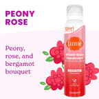 Invisible Spray Deodorant For Women - Whole Body Deodorant Spray - 72 Hr Odor Control - Ozone Friendly. Natural Propellant - Aluminum & Baking Soda Free. Skin Loving - 3.6 oz (2 pk) (Peony Rose)