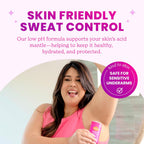 Deodorant Plus Sweat Control - Smooth Solid Stick - Extra Strength Antiperspirant - 72 Hour Odor And Sweat Control - Baking Soda Free. Skin Loving - 2.6 ounce (Soft Powder) Pack of 2