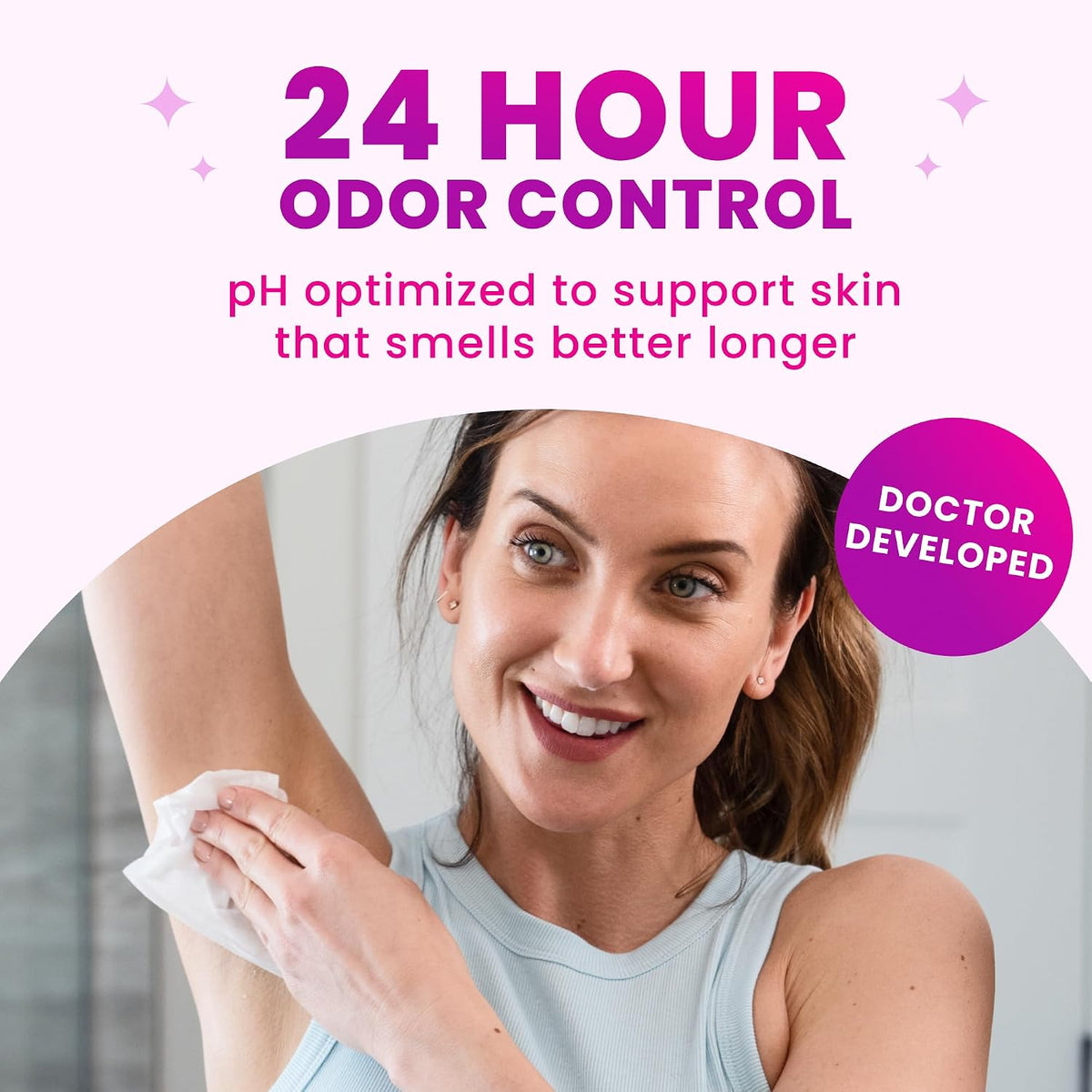 Acidified Deodorant Wipes - 24 Hour Odor Control - Aluminum Free. Baking Soda Free. Skin Loving - 15 Count (Pack of 3) (Cool Cucumber)