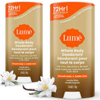 Whole Body Deodorant - Smooth Solid Stick - 72 Hour Odor Control - Doctor Developed - Aluminum Free. Baking Soda Free and Skin Loving - 2.6 Ounce (Pack of 2) (Vanilla Bliss)