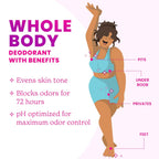 Whole Body Deodorant - Invisible Cream Tube - 72 Hour Odor Control - Doctor Developed - Aluminum Free. Baking Soda Free and Skin Loving - 3.0 Ounce (Pack of 2) (Vanilla Bliss)