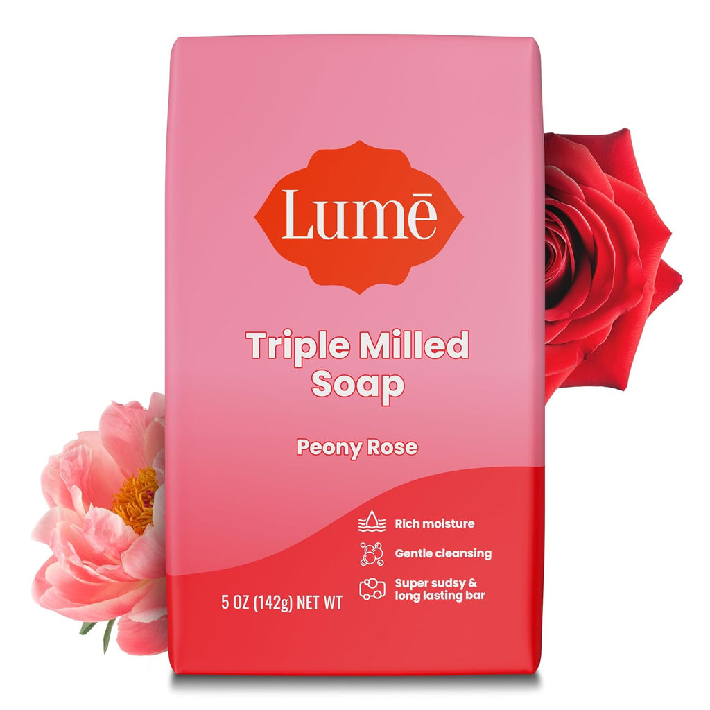 Triple Milled Bar Soap - Rich Moisture & Gentle Cleansing - Paraben Free. Phthalate Free. Skin Safe - 5 ounce (Peony Rose)