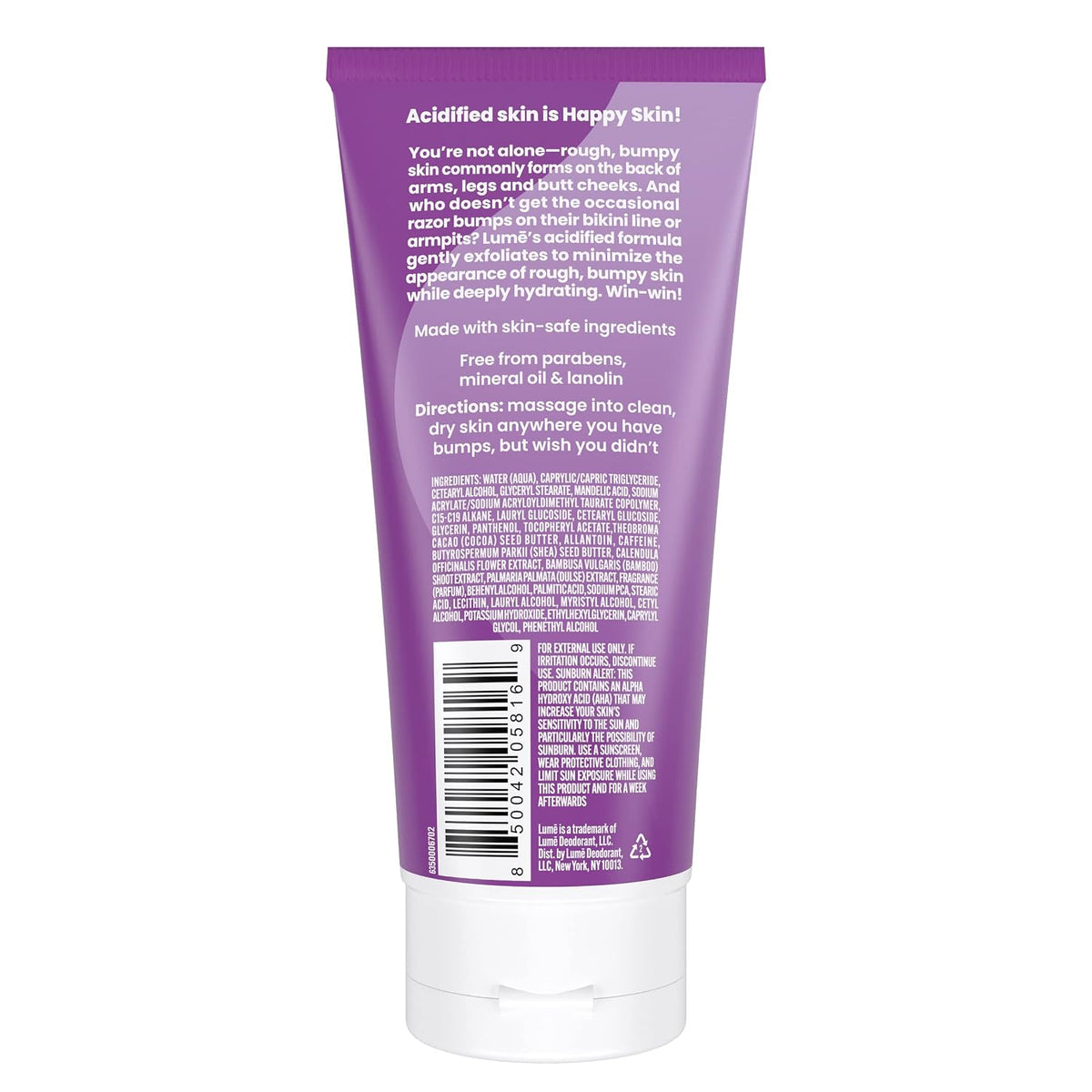 Acidified Body Cream - Smooth Appearance of Rough. Bumpy Skin - Paraben Free. Lanolin Free. Skin Safe - 6 ounce (Lavender Sage)