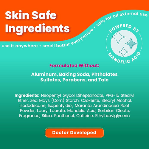 Whole Body Deodorant - Smooth Solid Stick - 72 Hour Odor Control - Aluminum Free. Baking Soda Free and Skin Safe - 2.6 Ounce (Pack of 2) (Minted Cucumber)
