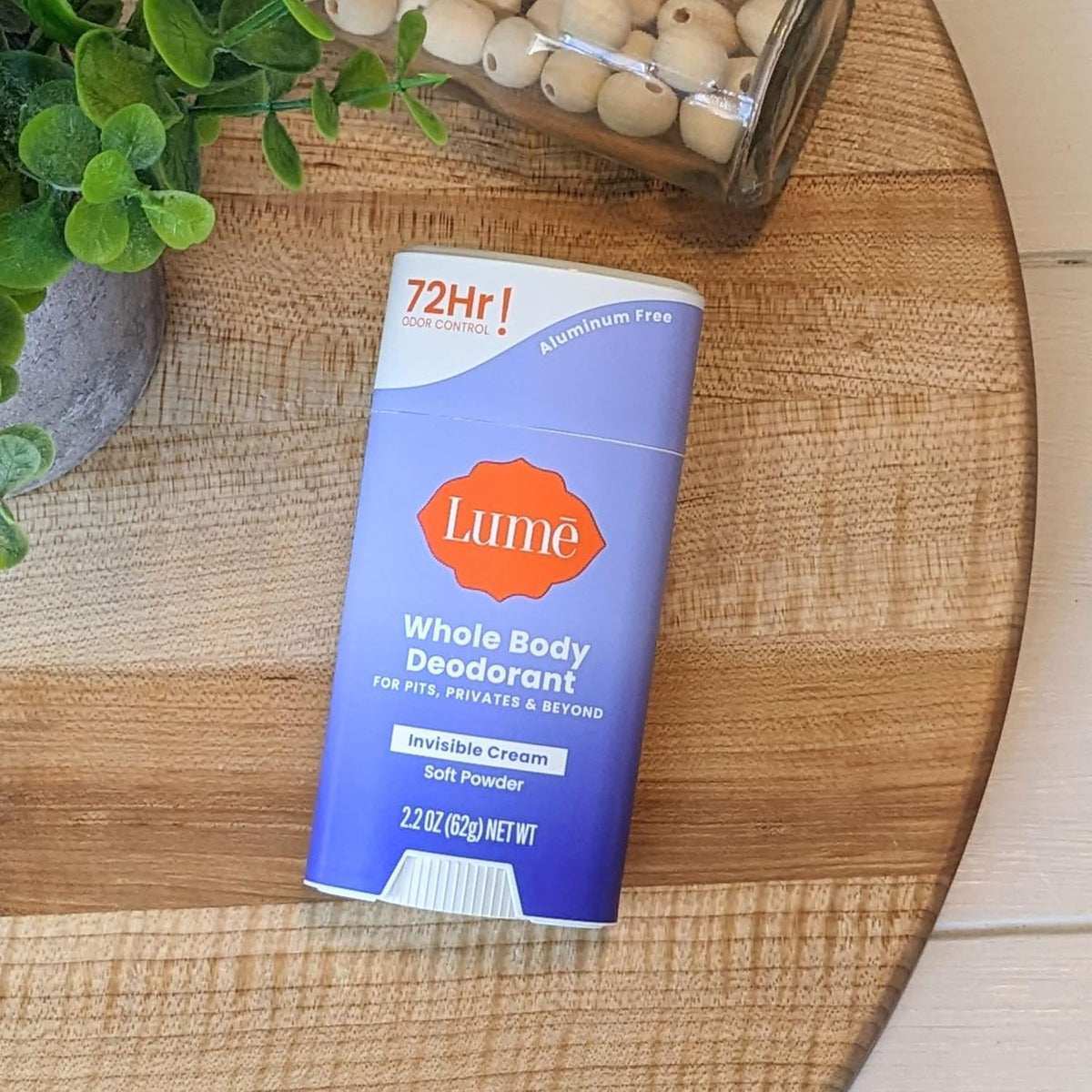 Whole Body Deodorant - Invisible Cream Stick - 72 Hour Odor Control - Aluminum Free. Baking Soda Free. Skin Safe - 2.2 Ounce (Pack of 2) (Soft Powder)