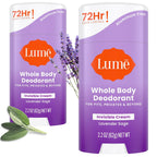 Deodorant Cream Stick - Underarms and Private Parts - Aluminum-Free. Baking Soda-Free. Hypoallergenic. and Safe For Sensitive Skin - 2.2 Ounce (Pack of 2) (Lavender Sage)