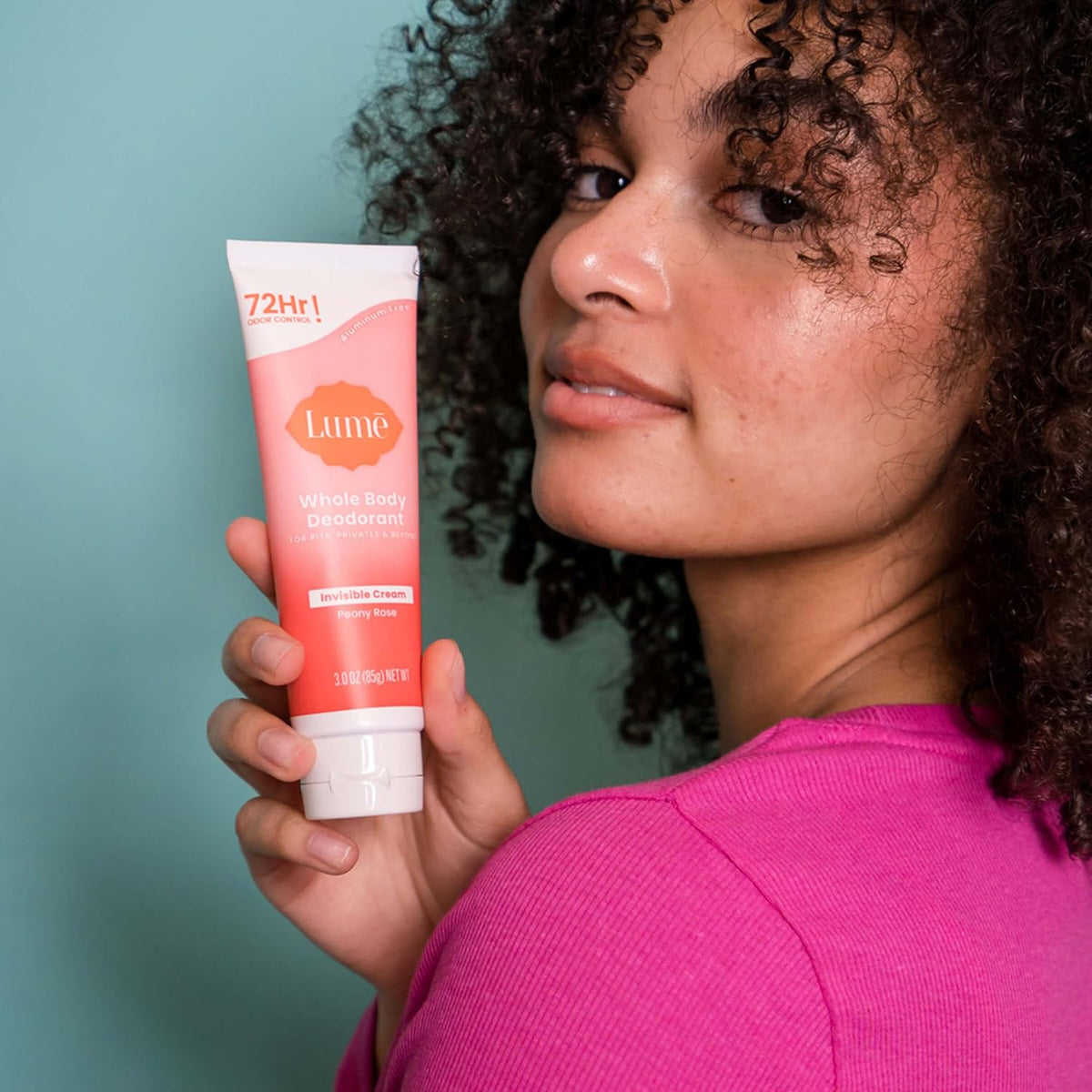 Whole Body Deodorant - Invisible Cream Tube - 72 Hour Odor Control - Aluminum Free. Baking Soda Free. Skin Safe - 3.0 ounce (Peony Rose)