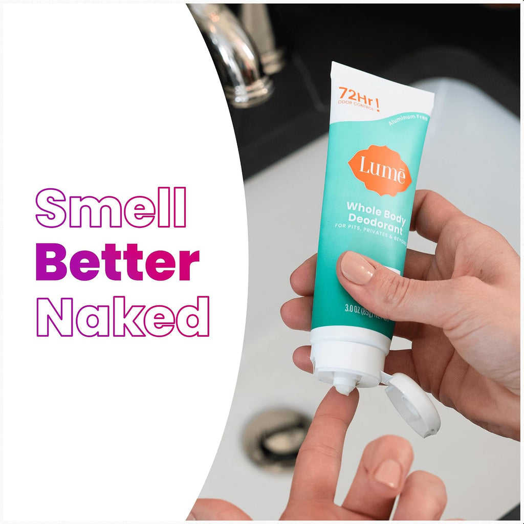 Whole Body Deodorant - Invisible Cream Tube - 72 Hour Odor Control - Aluminum Free. Baking Soda Free. Skin Safe - 3.0 ounce (Minted Cucumber)