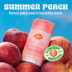 Whole Body Deodorant - Smooth Solid Stick - 72 Hour Odor Control - Doctor Developed - Aluminum Free. Baking Soda Free and Skin Loving - 2.6 Ounce - Pack of 2 - (Summer Peach)