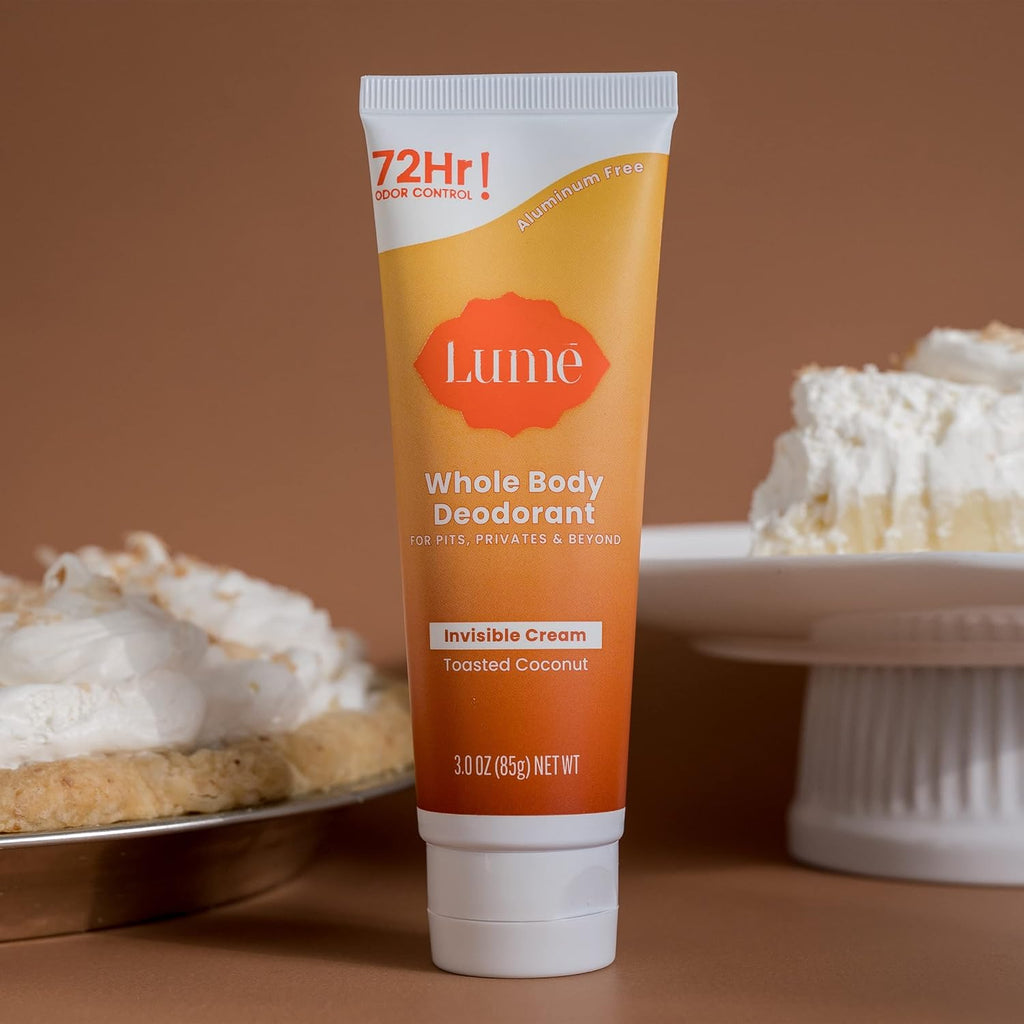 Whole Body Deodorant - Invisible Cream Tube - 72 Hour Odor Control - Aluminum Free. Baking Soda Free. Skin Safe - 3.0 ounce (Toasted Coconut)