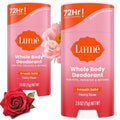 Whole Body Deodorant - Smooth Solid Stick - 72 Hour Odor Control - Aluminum Free. Baking Soda Free and Skin Safe - 2.6 Ounce (Pack of 2) (Peony Rose)