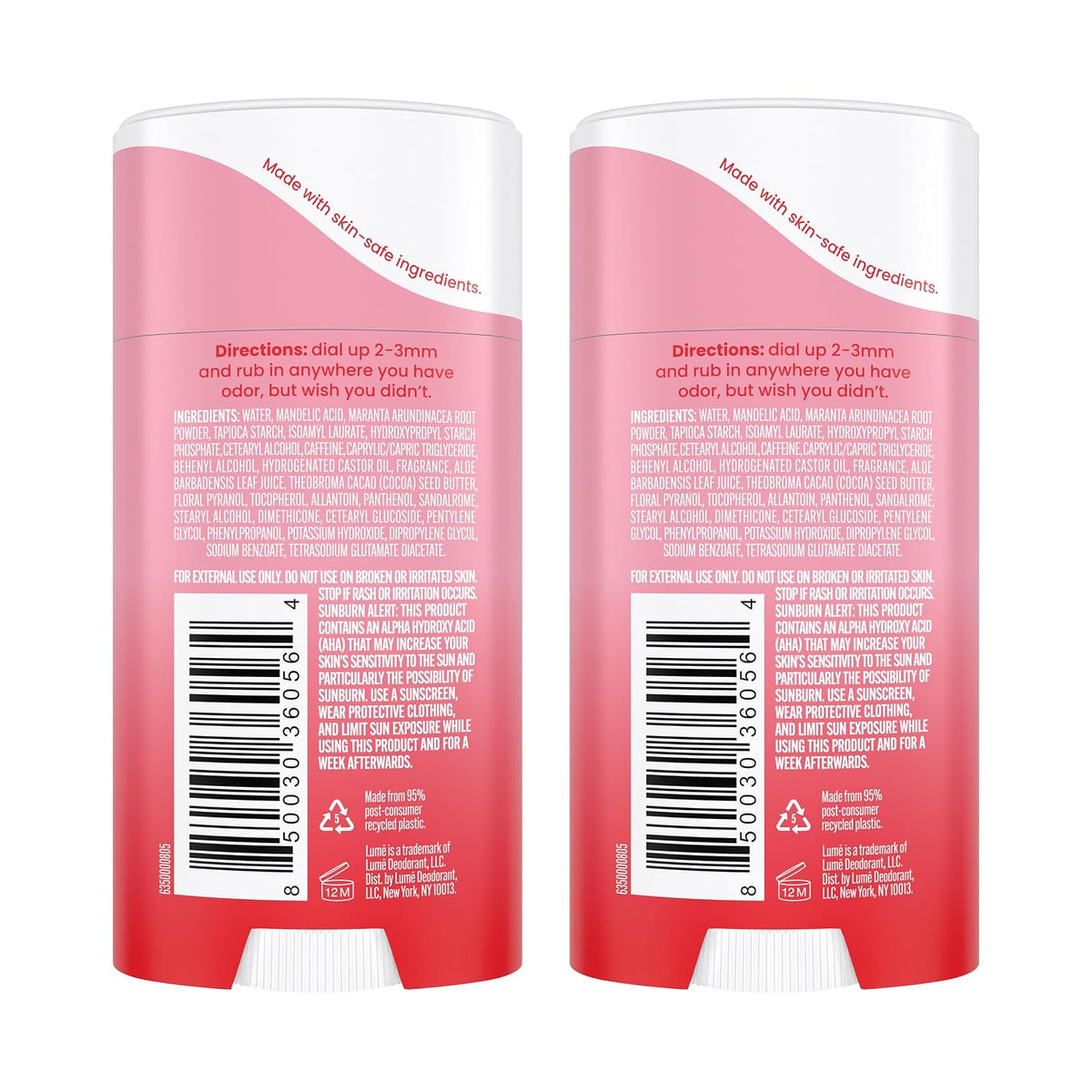 Deodorant Cream Stick - Underarms and Private Parts - Aluminum-Free. Baking Soda-Free. Hypoallergenic. and Safe For Sensitive Skin - 2.2 Ounce (Pack of 2) (Peony Rose)