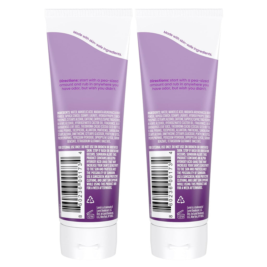 Whole Body Deodorant - Invisible Cream Tube - 72 Hour Odor Control - Aluminum Free. Baking Soda Free. Skin Safe - 3.0 ounce (Pack of 2) (Lavender Sage)