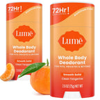 Whole Body Deodorant - Smooth Solid Stick - 72 Hour Odor Control - Aluminum Free. Baking Soda Free and Skin Safe - 2.6 Ounce (Pack of 2) (Clean Tangerine)