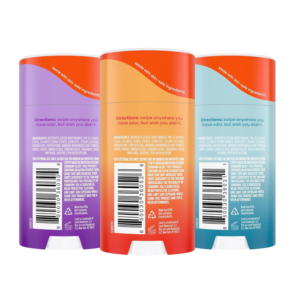 Whole Body Deodorant - Smooth Solid Stick - 72 Hour Odor Control - Aluminum Free. Baking Soda Free and Skin Safe - 2.6 Ounce (Pack of 3) (Clean Tangerine. Lavender Sage. Unscented)