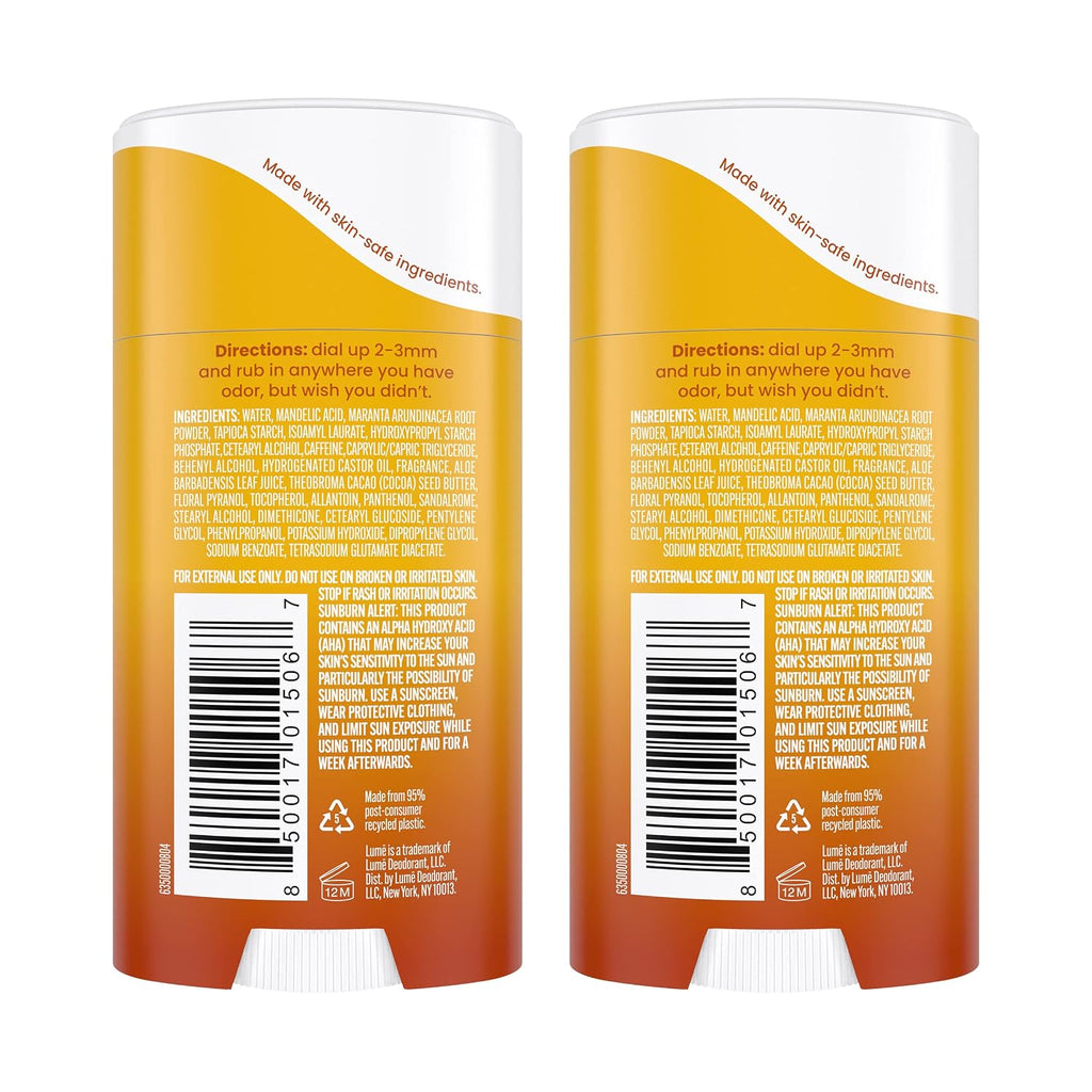 Whole Body Deodorant - Invisible Cream Stick - 72 Hour Odor Control - Aluminum Free. Baking Soda Free. Skin Safe - 2.2 Ounce (Pack of 2) (Toasted Coconut)