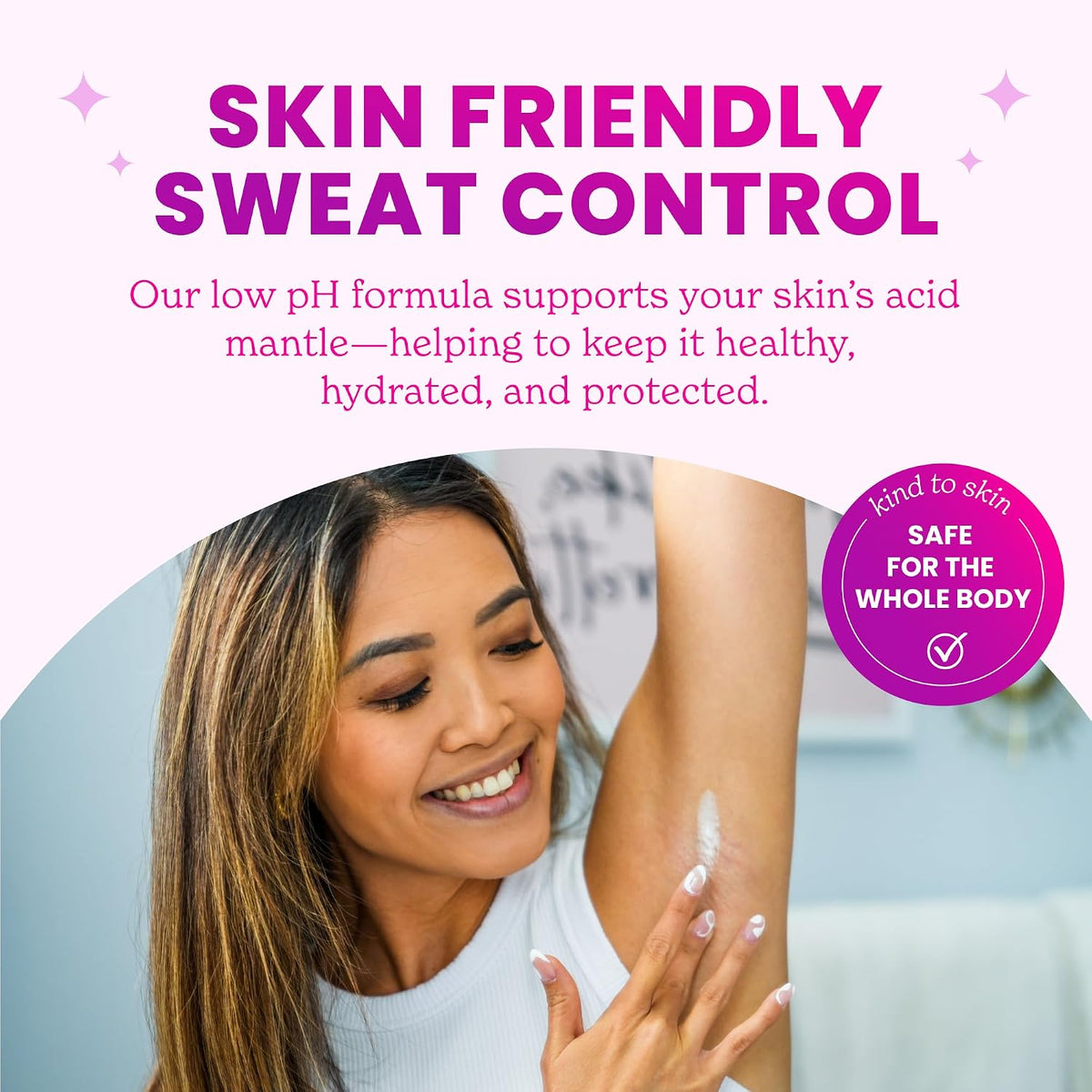 Whole Body Deodorant Plus Sweat Control - Smooth Cream Tube (Soft Powder) and Acidified Deodorant Wipes - 24 Hour Odor Control - Aluminum Free. Baking Soda Free. Skin Loving